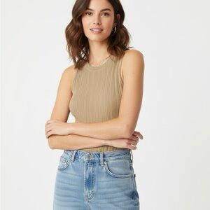Banana Republic Tan Ribbed Tank